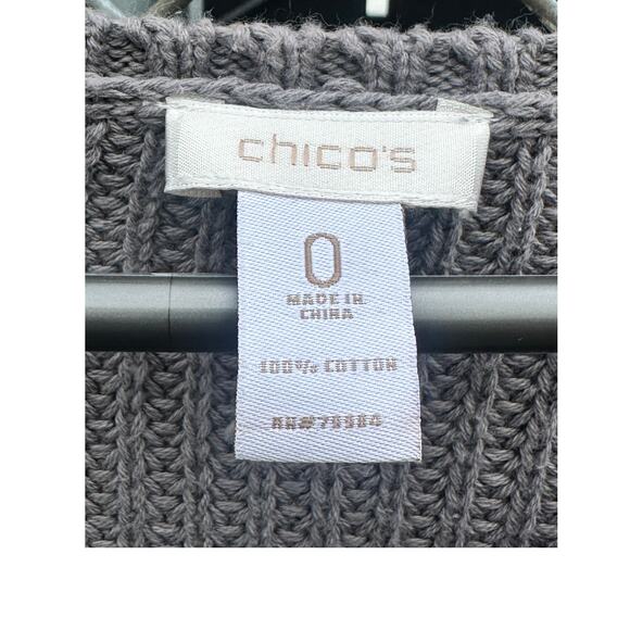 Chico’s Silver Sweater size O - Picture 3 of 5